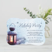 Peaceful Kerstlantaarn Winter Holiday Party Kaart (Staand voorkant)