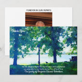 Peaceful Lake Scene - Sympathie Dank je kaart (Voorkant / Achterkant)