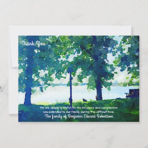 Peaceful Lake Scene - Sympathie Dank je kaart