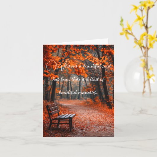 Peaceful Landscape with Words of Loss Sympathy Kaart (Gele Bloem)