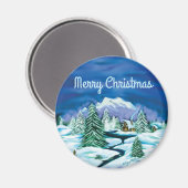 Peaceful Log Cabin Magneet (Voorkant / Achterkant)