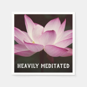 Peaceful Lotus, zwaar geMediteerd Napkins Servet