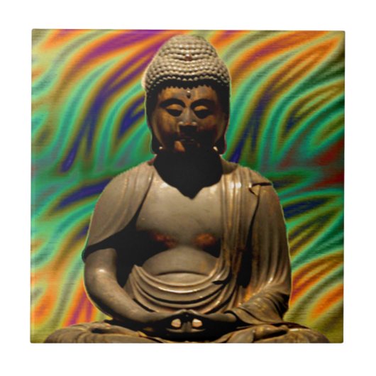 Peaceful Meditating Buddha Prints Tegeltje (Voorkant)