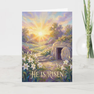 Peaceful Morning at the Empty Tomb Easter Card Kaart