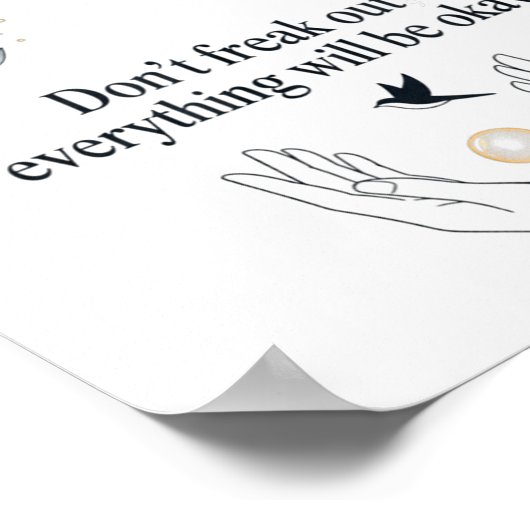 Peaceful Night Moonlight Uplift_ Insred Gentle Art Poster (Hoek)