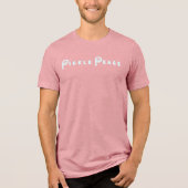 peaceful pickle words Tri-Blend shirt (Voorkant)