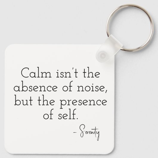 Peaceful pixel face in soft tones sleutelhanger (Achterkant)