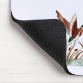 Peaceful scene Mallard Duck over Cattails Muismat (Hoek)