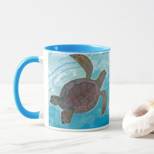 Peaceful Sea Turtle Mug (Avec donut)