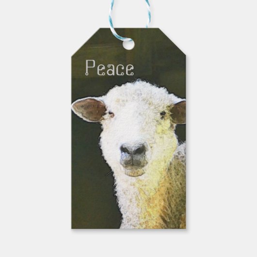 Peaceful Sheep Cadeaulabel (Voorkant)