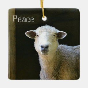 Peaceful Sheep Keramisch Ornament
