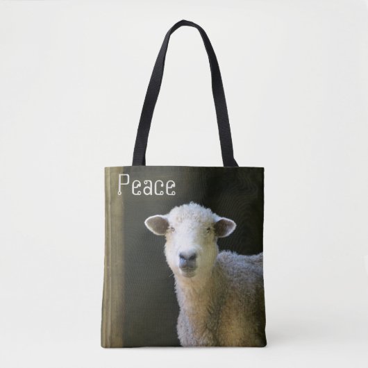 Peaceful Sheep Tote Bag (Voorkant)