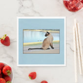 Peaceful Siamese Cat Painting Servetten (Insitu)