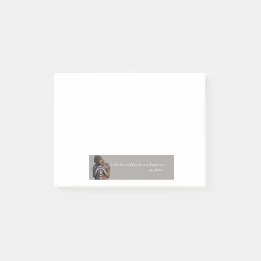 Peaceful Silver Boeddha met wijsheid citaat Post-it® Notes (Voorkant)