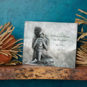 Peaceful Silver Buddha met Wisdom Quote Fotoplaat (Zijkant)