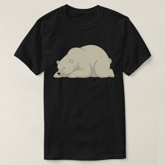Peaceful Sleeping Bear Illustration – Calm Everyda T-shirt (Design voorkant)