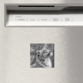 Peaceful Snow Leopard Magneet (Insitu (Vaatwasser))