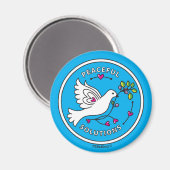 Peaceful Solutions 2_Round Magnet 2,25-inch Magneet (Voorkant / Achterkant)