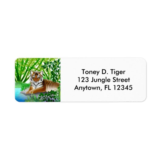 Peaceful Sumatran Tiger Label (Voorkant)