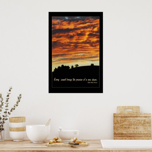 Peaceful Sunset Poster (Keuken)