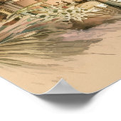 Peaceful Sunset Tropical Beach Waterverf Poster (Hoek)