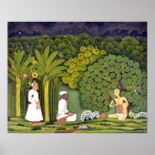 Peaceful "Swami Haridasa" Painting Poster (Voorkant)