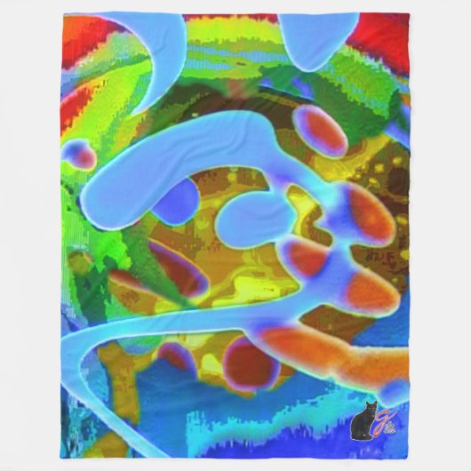 Peaceful Swirls Fleece Deken (Voorkant)