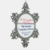 Peaceful Transition of Power Inauguration American Tin Sneeuwvlok Ornament (Links)