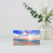 Peaceful Tropical Beach Retreat Visitekaartje (Staand voorkant)