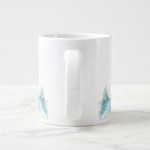 Peaceful Winter Forest Tree Waterverf Kerstmis Extra Grote Beker (Achterkant)