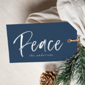 Peaceful Winter | Navy Holiday Cadeaulabel