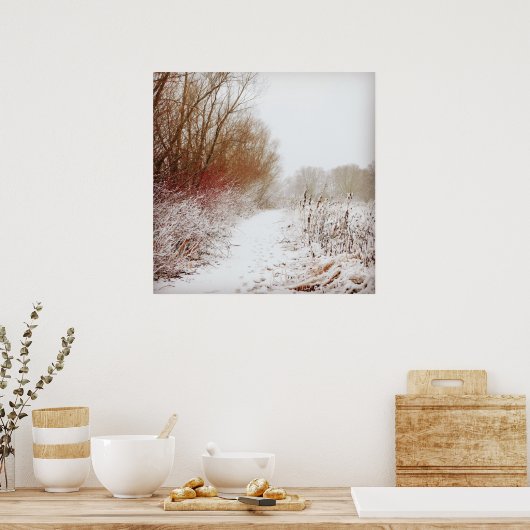 Peaceful Winter Path Poster (Keuken)