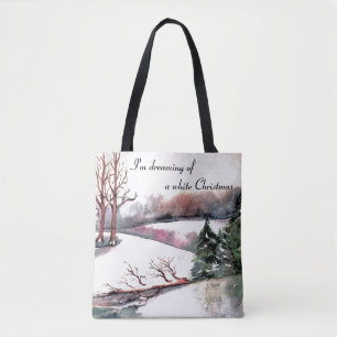 Peaceful Winter Scene Holiday Tas