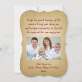 Peaceful Winter Tree in Snow with Peace on Earth Feestdagenkaart (Achterkant)