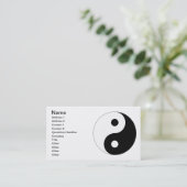 Peaceful Yin Yang Visitekaartje (Staand voorkant)