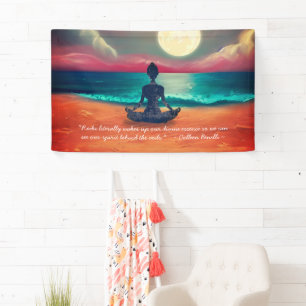 Peaceful Yoga Meditation Moonlight Sky Quote Spandoek
