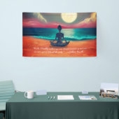 Peaceful Yoga Meditation Moonlight Sky Quote Spandoek (Beurs)