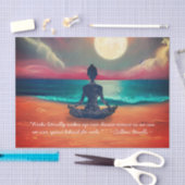 Peaceful Yoga Meditation Moonlight Sky Quote Tissuepapier (Craft)