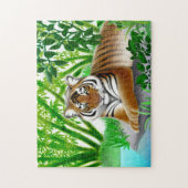 Peaceful Young Bengal Tiger Puzzle Legpuzzel (Verticaal)