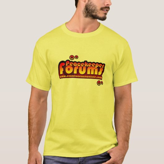 Peacekeeper forums yellow t-shirt (Voorkant)