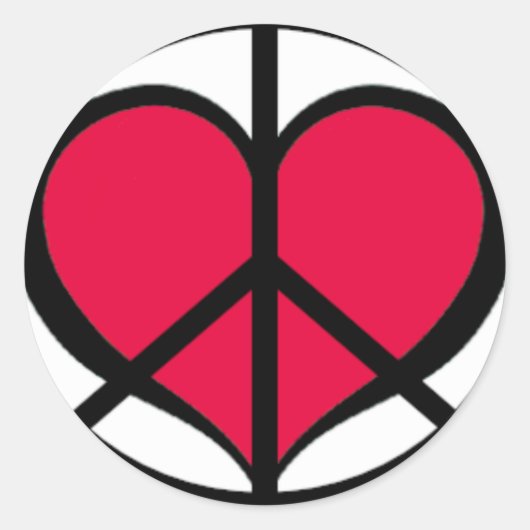 PeaceLove Ronde Sticker (Voorkant)