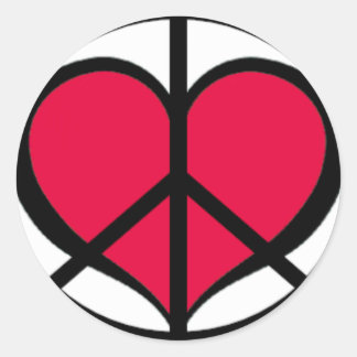 PeaceLove Ronde Sticker