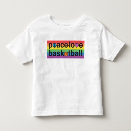 PeaceLoveBasketball PRIDE Toddler Jersey T-Shirt  (Devant)