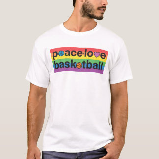 PeaceLoveBasketball PRIDE Unisex T-Shirt (wit)