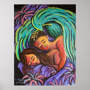 Peacely Dreaming Couple Poster