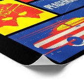 Peacemaker Sign, Shield, Helmet And Car  Poster (Hoek)