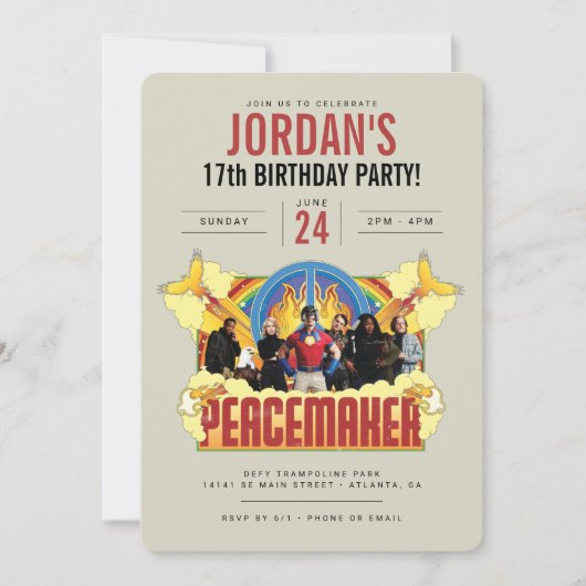 Peacemaker the Series Birthday Invitation (Devant)