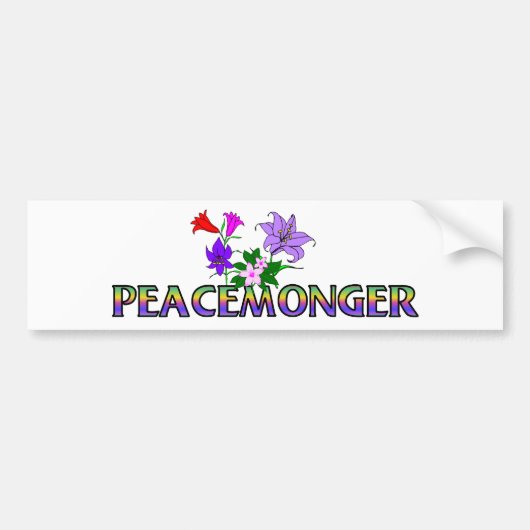 Peacemonger Bumpersticker (Voorkant)