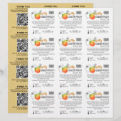 Peach 3x4 Small Square Sample inserts (Voorkant / Achterkant)