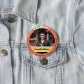 Peach Aangepaste klasse van Afstuderen Photo Afstu Ronde Button 7,6 Cm (In situ)